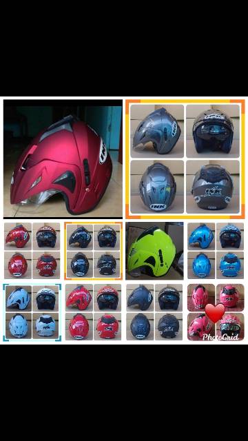 Helm JP8 DOUBLE  VISOR  untuk dewasa FREE PACKING BOX