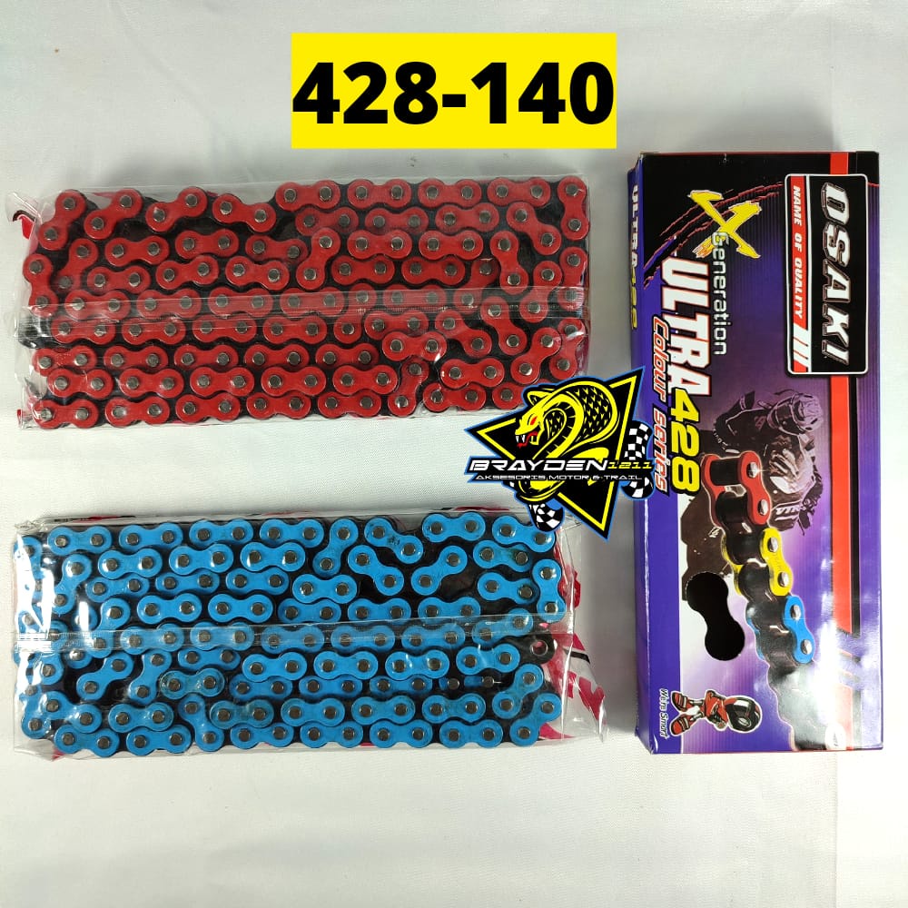 RANTAI 415 osaki/RANTAI TIPIS /RANTAI MOTOR  WARNA /RANTAI  SB428-130L / 415SB-130L RANTAI MOTOR VIXION NINJA CBR SATRIA FU JUPITER MX