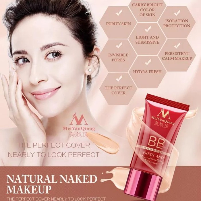 Meiyanqiong Segar dan Lembab Revitalisasi BB Cream Riasan Wajah Perawa