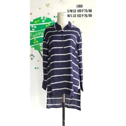 Kemeja Blus Tunik Logo Jeans