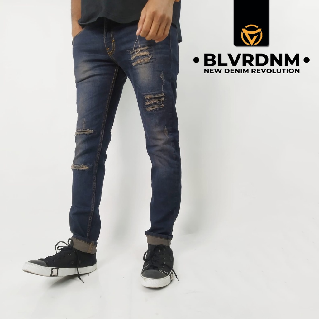 VLG36 -Jeans Riped Bikers Terbaru Original Blackviper Streach melar asli jeans distro bandung RIPPED JEANS (STRETCH)