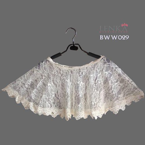 LENKA Aksesoris Pengantin Baju Pesta Bolero Outer Cardigan Renda Brokat Modern BWW029