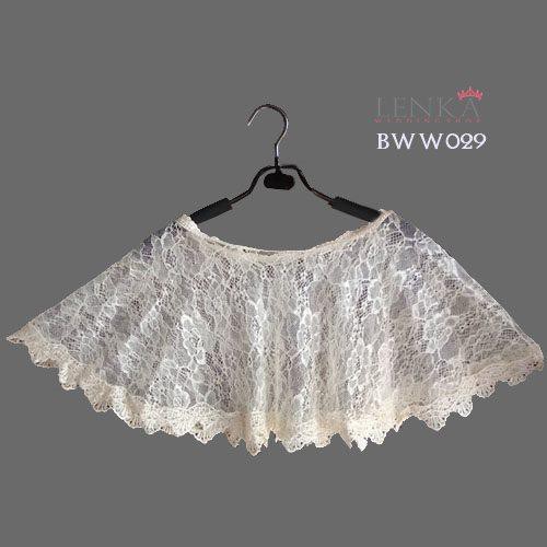 [BISA COD] AKSESORIS PENGANTIN BOLERO PESTA RENDA BROKAT MODERN BWW029