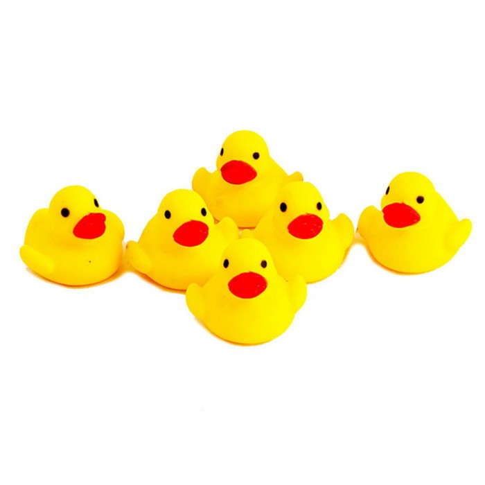 Mainan Bebek Mandi Bayi Isi 6 Pcs Kamar Mandi Karet Baby Duck SNI Duck - Mainan Anak