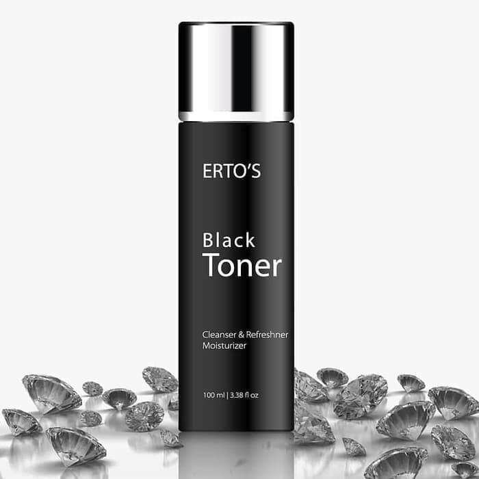 LT- [ 200 GR ] [ BLACK TONER ] Ertos Black Toner Face Cleanser Refresher Moisturizer