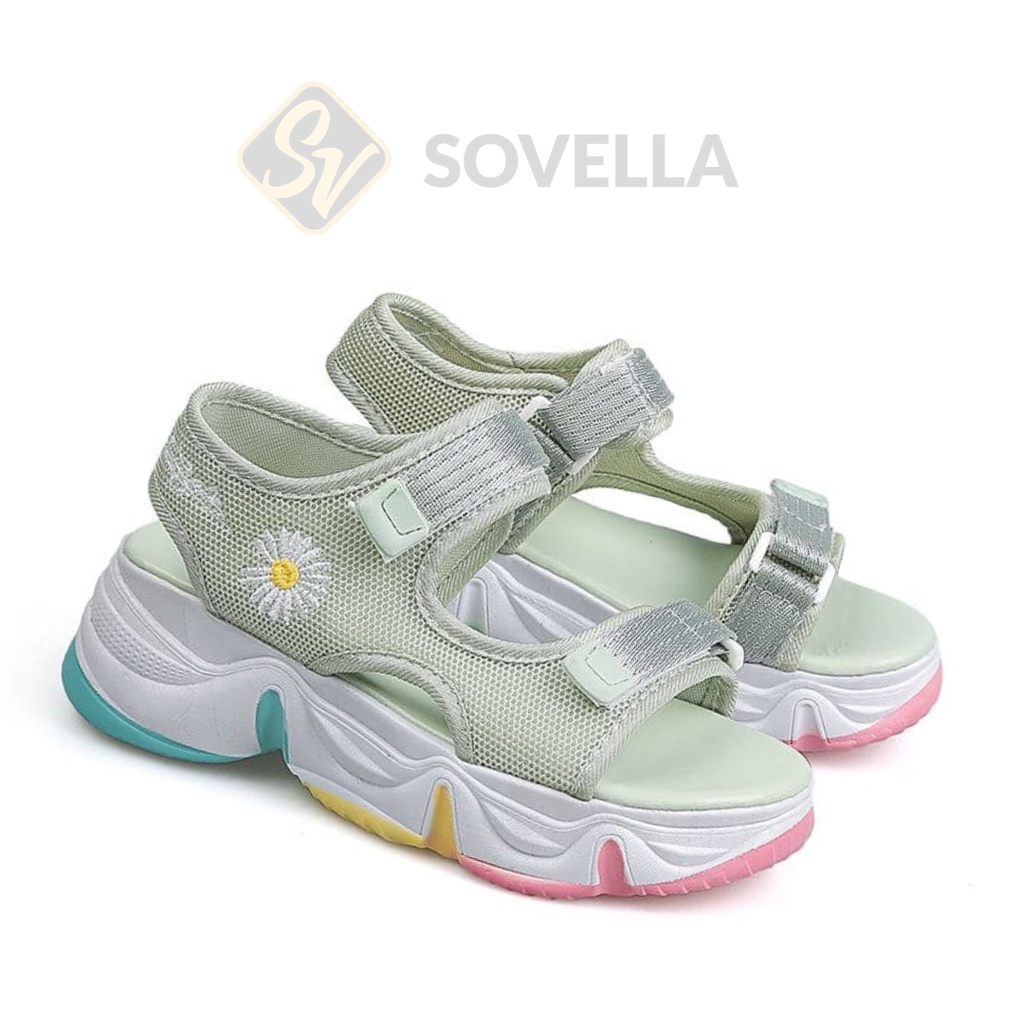 SOVELLA Seojin Sepatu Sandal Tali Sendal Wanita Import-1