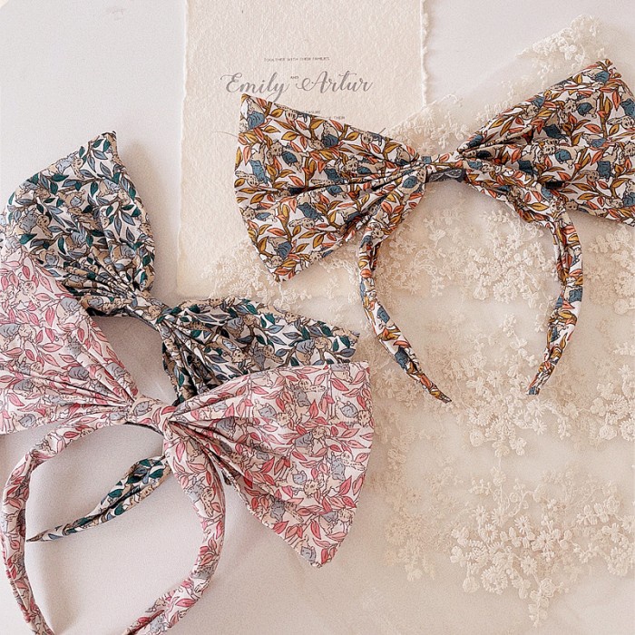 Bando Pita Anak / Bando Lebar Korea Anak Motif Pita Polos Pesta Hyunsu