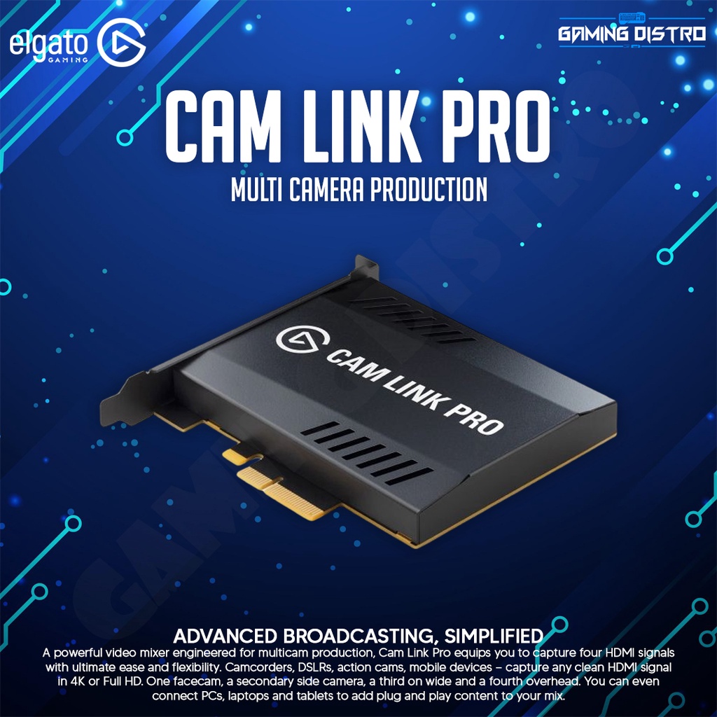 Elgato Cam Link Pro PCIe Game Capture Quad HDMI 4K30 Input