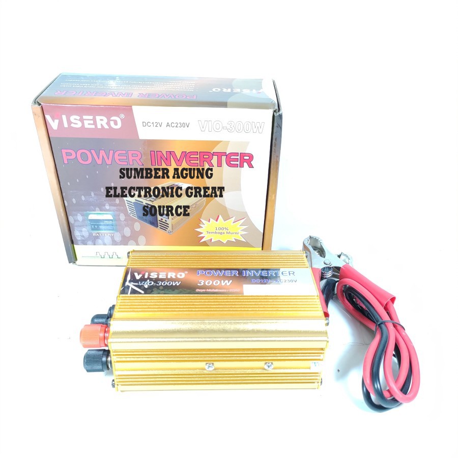 Visero Power Inverter Pegubah Arus DC 12V ke AC 230V Tembaga Murni Bag
