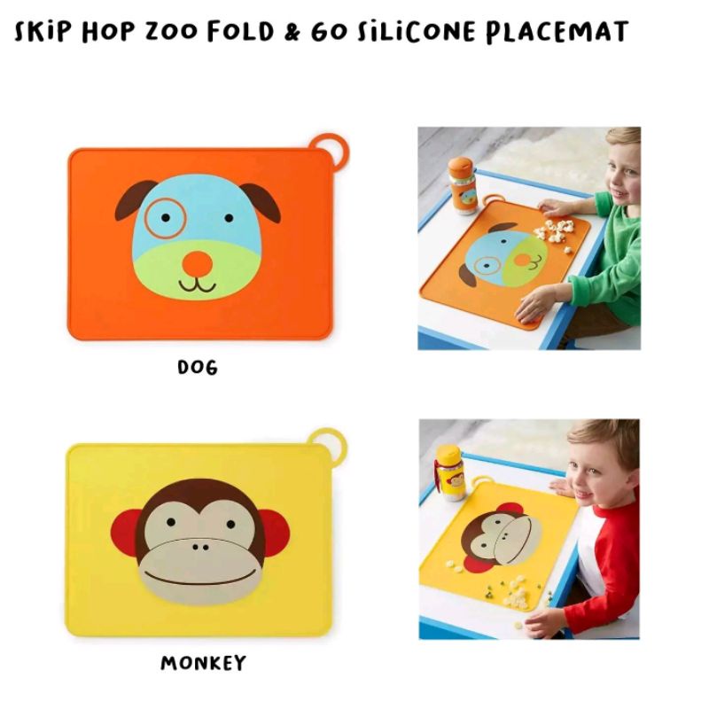 Original Skip Hop Zoo Fold &amp; Go Silicone Placemat