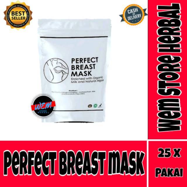 PERFECT BREAST MASK [25X] - Masker Pembesar & Pengencang Payudara Terbaik by Wem Store Herbal