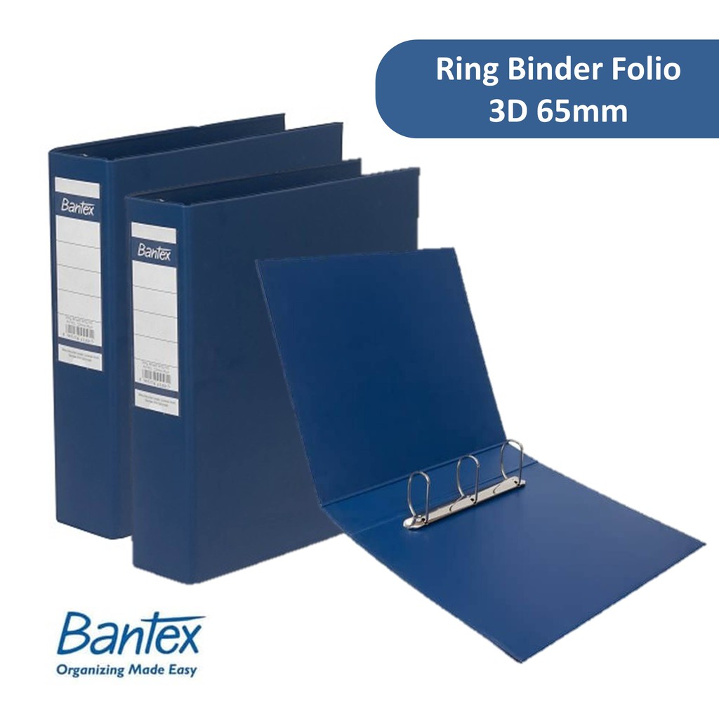 

Ring Binder Bantex Folio 3D/2D Biru / Insert Ring Binder Bnatex Ukuran Folio Biru
