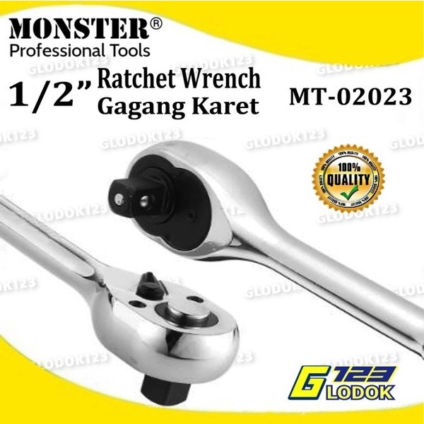 Gagang Sok Stang Kunci Rachet Ratchet Handle Socket Wrench 1/2  Inch