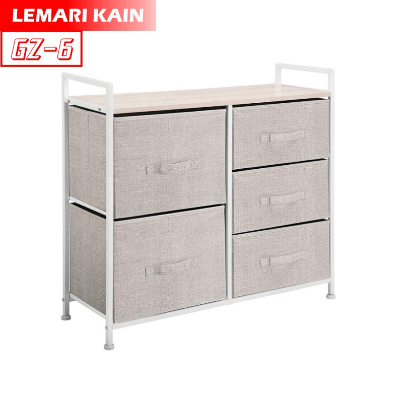 Lemari Susun Kain Linen Rak Penyimpanan Laci - ORANGEHOME (GZ-6)