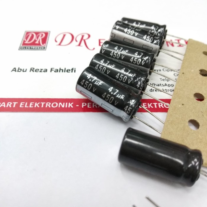 Elco Capasitor Kapasitor Panasonic 4,7uf 4,7 4.7uf 450v 450 volt