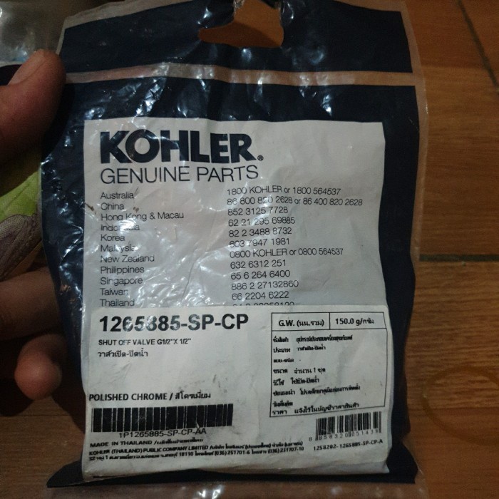 stop valve stop kran merk kohler baru