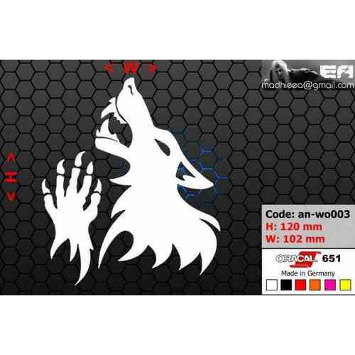 ea cutting sticker / decal Code: an-wo003 ( wolf / serigala )