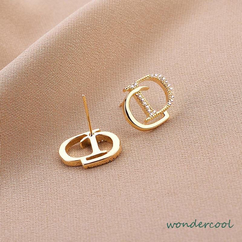 925 Perak Personalised berlian litto anting -anting niche desain anting -anting waktu sederhana-Won