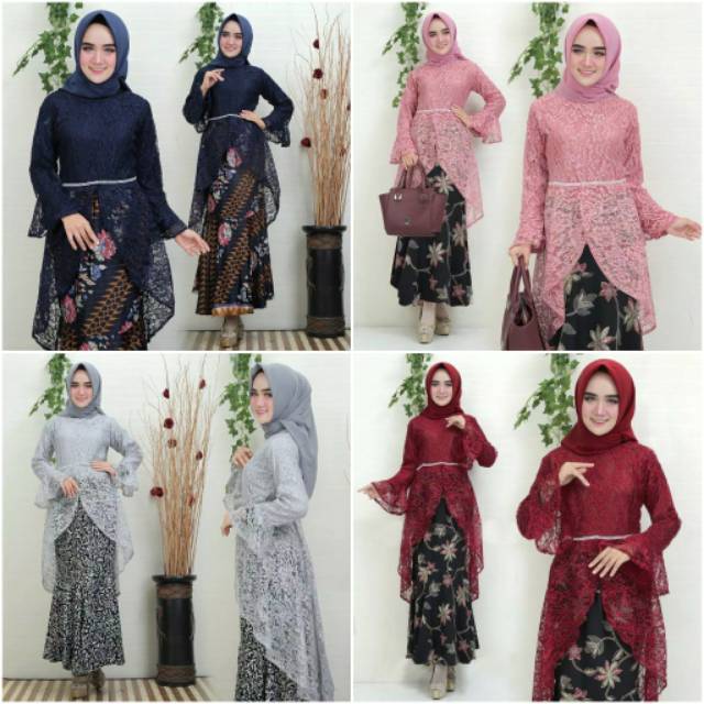 Real Pic Setelan baju pesta kebaya wisuda zahir baju undangan lebaran mewah murah agrabutik