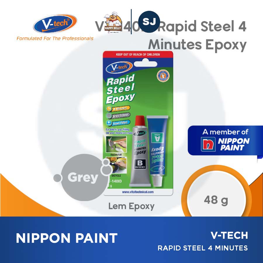 

VTECH VT 140 RAPID STEEL EPOXY 48 GRAM / LEM EPOXY DUA KOMPONEN
