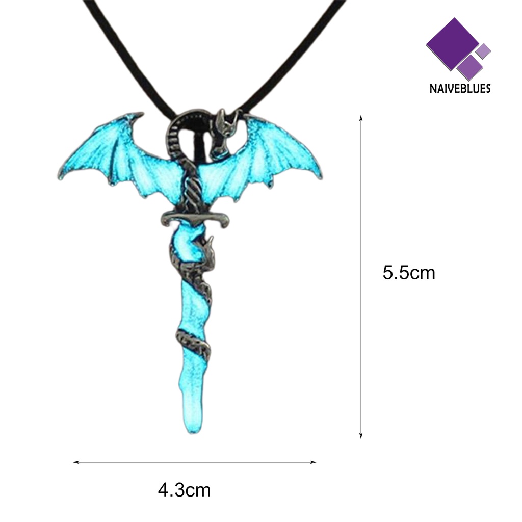 Kalung Liontin Luminous Glow In The Dark Gaya Vintage Untuk Halloween