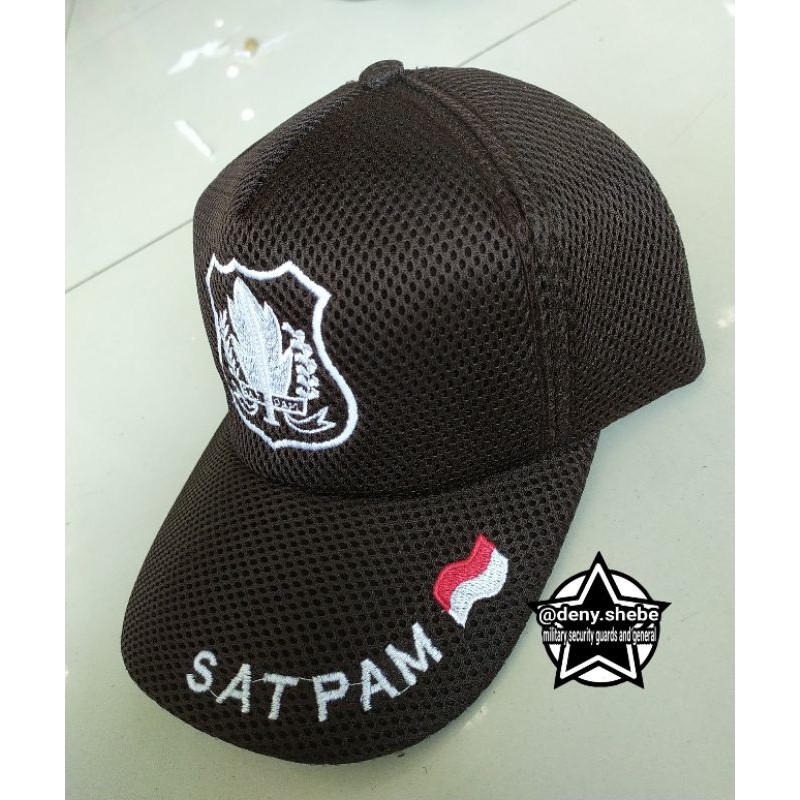 TOPI SATPAM COKLAT TUA terbaru