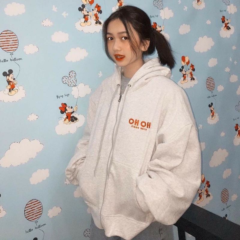 Zip Hoodie OH OH since 2019 BIGSIZE [S - XXXXXL(6XL)] Korean Style / Jaket Zipper Sleting HOHO Cute JUMBO Urban Ulzzang streetwear