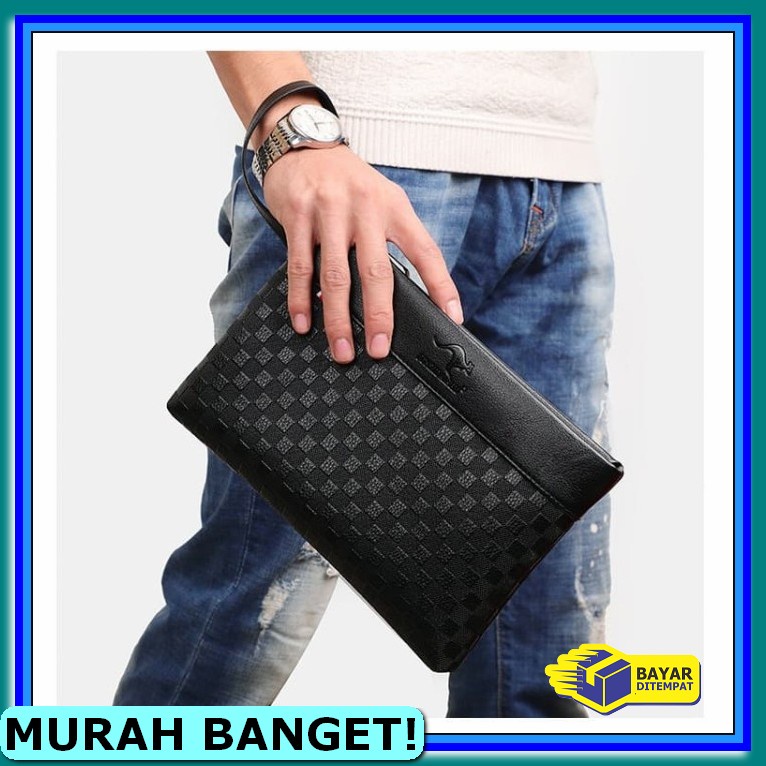 Dijual Tas Tangan Kulit Pria Bally/Clutch/Handbag Branded Import  HM462 W50 Business Clutch Model