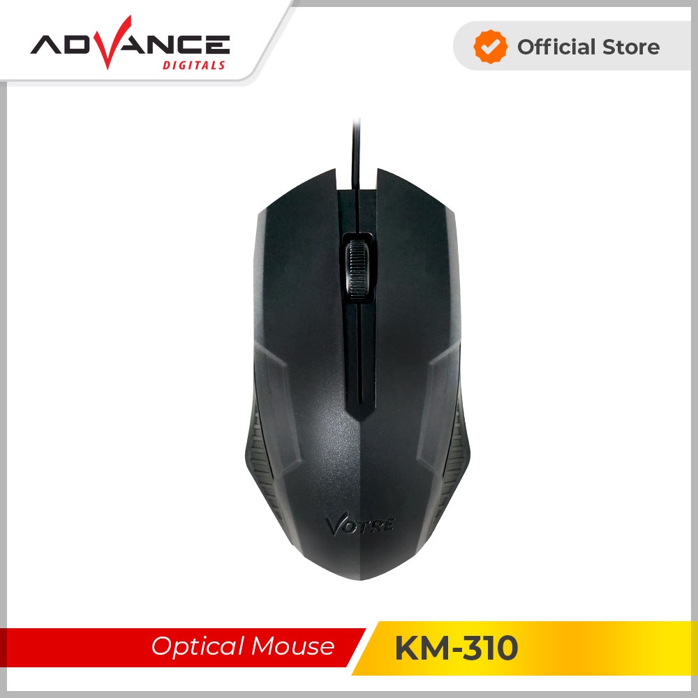READY STOCK Votre USB Wired Mouse Gaming KM310 Garansi Resmi 1 tahun-Black