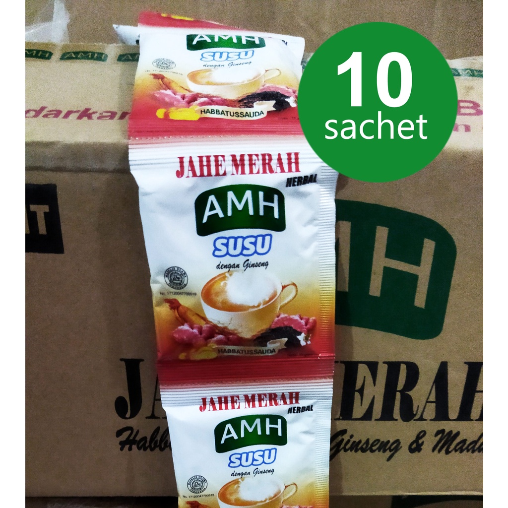 Jahe Merah Susu AMH Renceng Herbal Halal