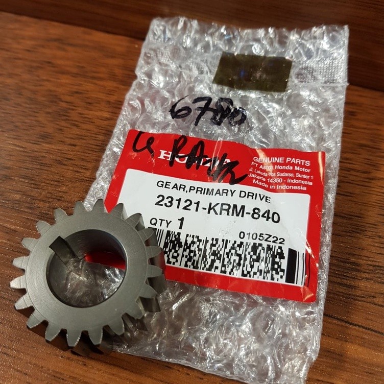 23121KRM840 Gear Primary Drive Honda CRF 150L Mega Pro 2010 Verza 150 original ahm