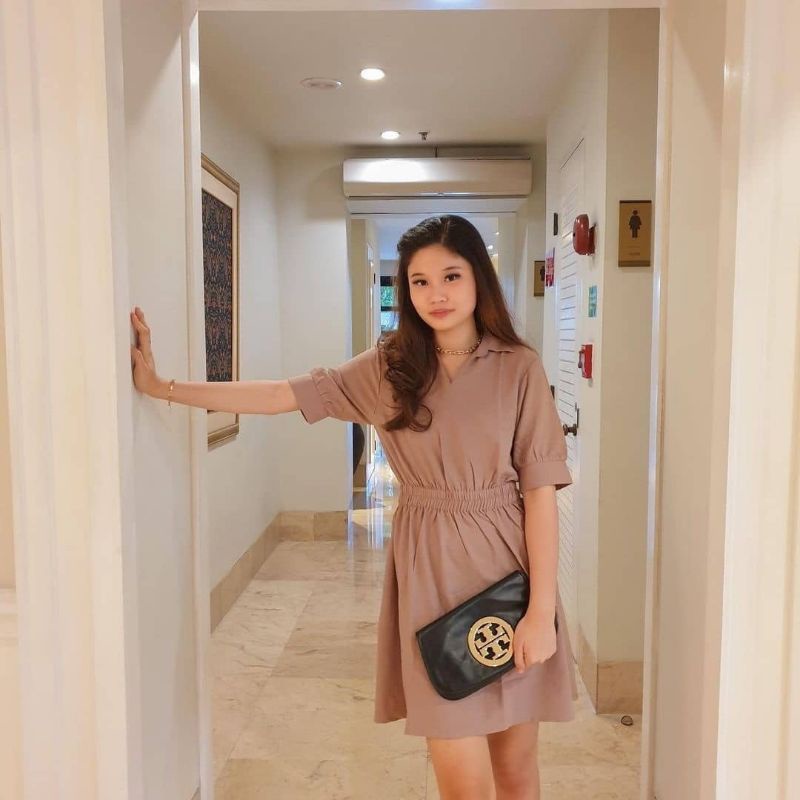 Calee & Clare Ara Dress fashion korea warna mauve