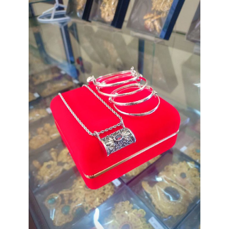 set 3 bulanan perak/silver murah