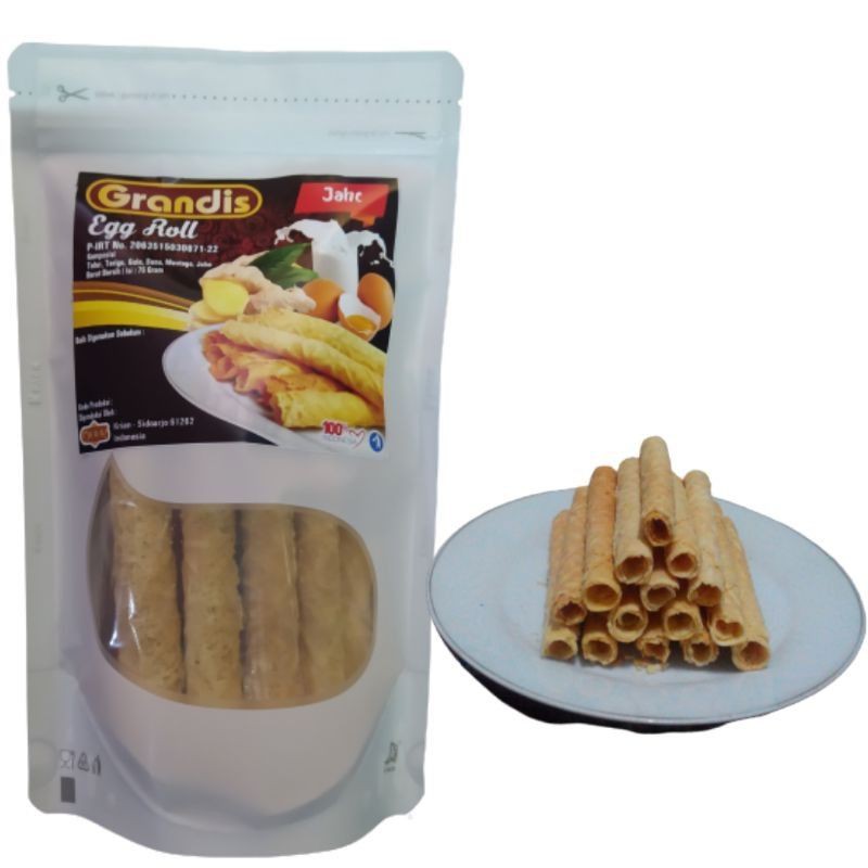 

makanan/cemilan/camilan/kue/eggroll egg roll grandis/enak gurih