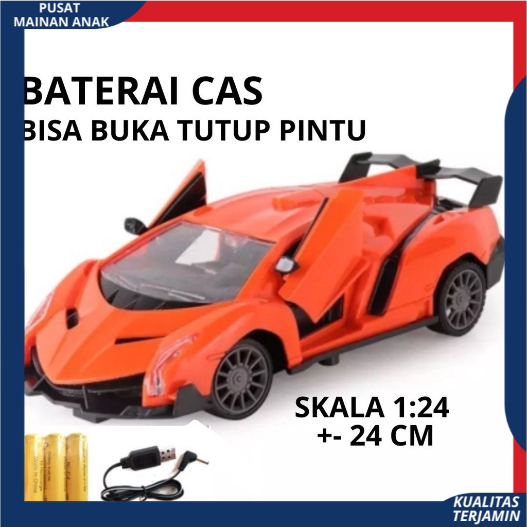 Mainan Remot Control Balap Sport Car Balap Bisa Buka Pintu Baterai CAS Versi Terbaru