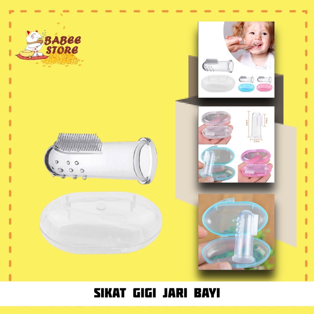 SIKAT GIGI JARI UNTUK BAYI / SIKAT LIDAH BAYI / BABY FINGER TOOTHBRUSH / SILICONE FINGER TOOTHBRUSH