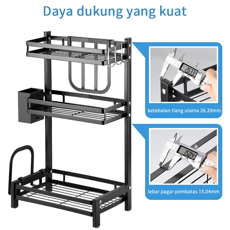 Rak Bumbu Dapur Stainless Steel Rak Bumbu Rak Dapur Serbaguna Rak Botol Bumbu