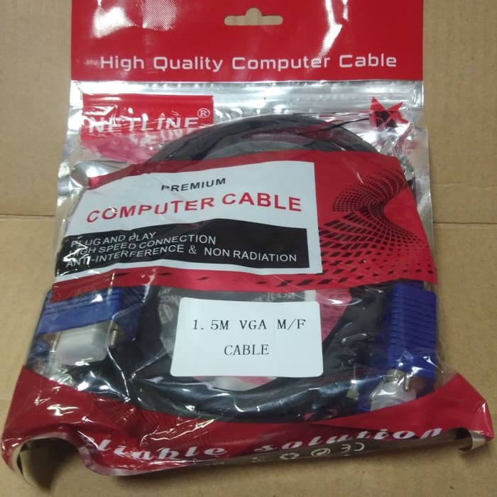 Netline Kabel VGA Female to Male 1,5Meter