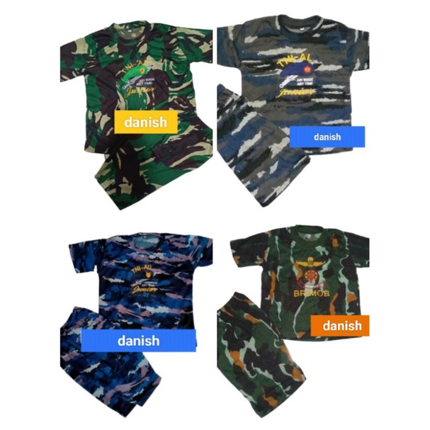 kaos anak TNI AD,AL,AU,BRIMOB