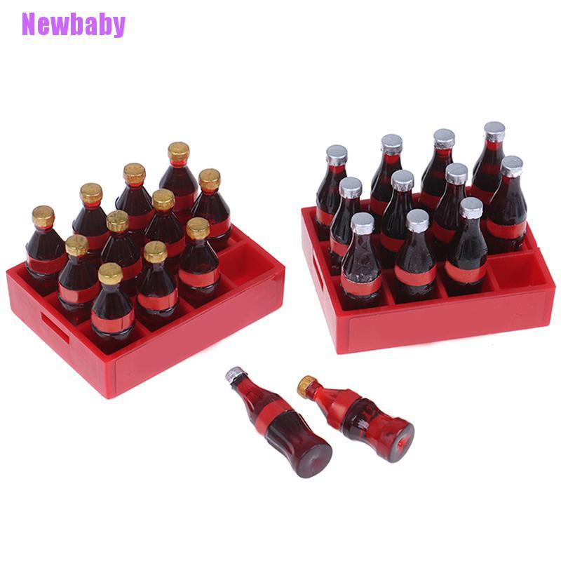 (Newbaby) Miniatur Botol cola Mini Skala 1: 12 Untuk Aksesoris Rumah Boneka