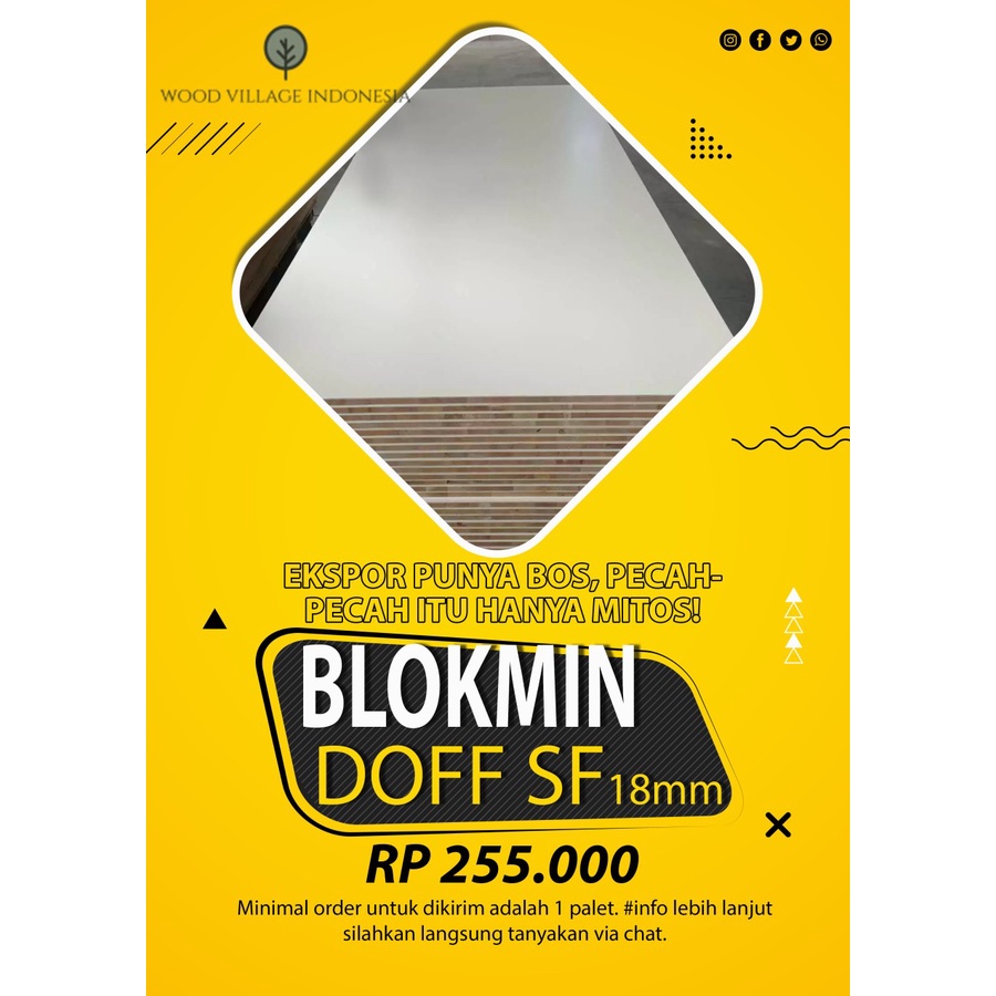 BLOKMIN / BLOCKBOARD MELAMIN / MELAMINTO / MINBLOK DOFF SF 18MM 18 MM