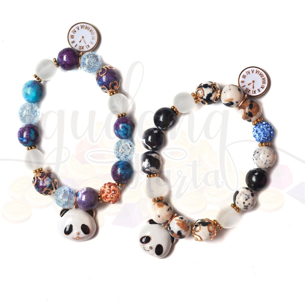 Gelang Lucky Charm Panda Kucing Kelinci Love Bird Lucu Unik Cute Batu GH 205127