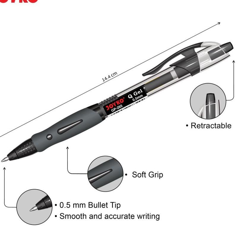 

Miliki - PULPEN / BOLPEN / PEN / PENA GEL JOYKO GP 265 GP-265 Q GEL 0.5 MM !!