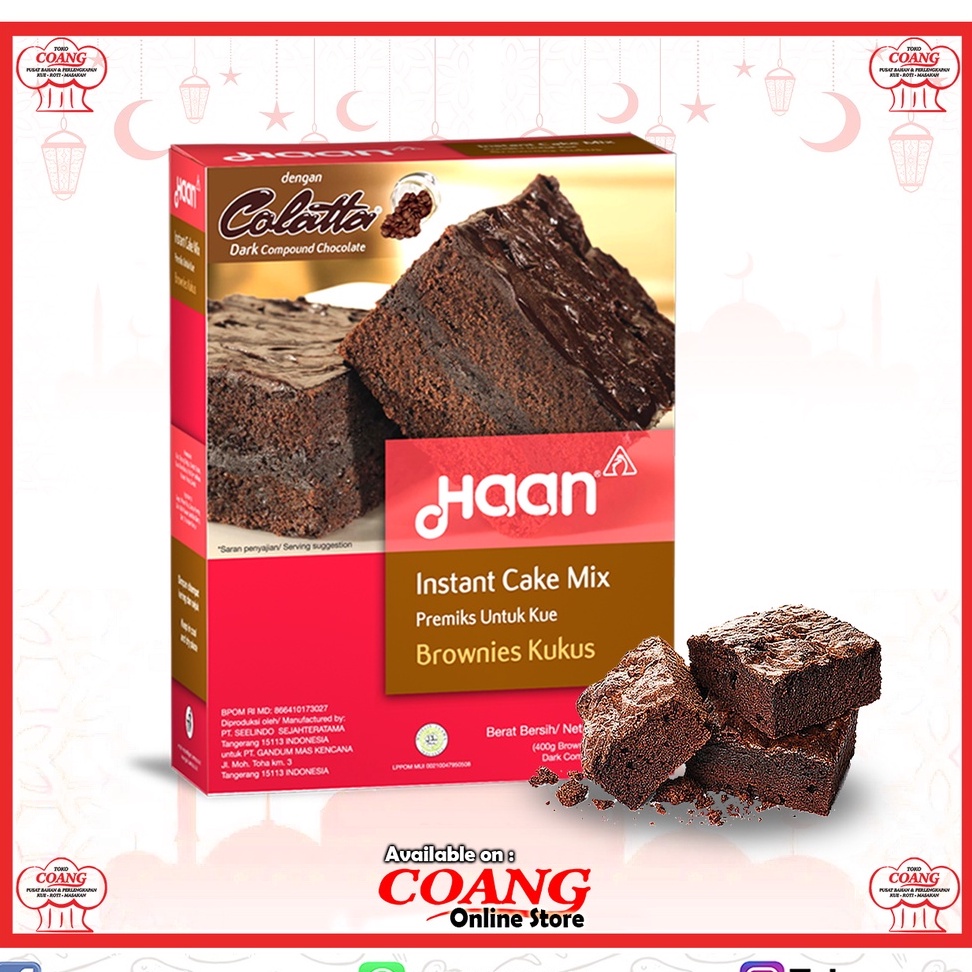 

HAAN BROWNIES KUKUS 475 GR - TEPUNG PREMIX BROWNIES KUKUS - ANTI RIBET DAN SUDAH JELAS ENAKNYA