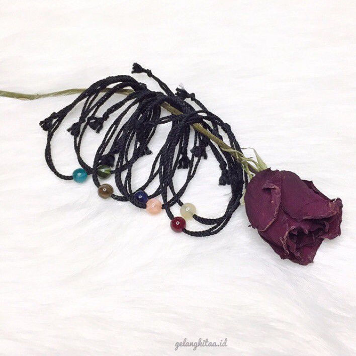 Gelang Tali MoonLight Color - Gelang Tali Simple Polyester - Gelang Handmade Couple