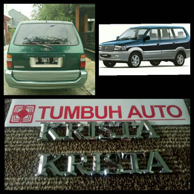 Emblem Kijang KRISTA 1.8 2.0 2.4 Diesel isi 1 pcs belakang kijang Kapsul Krista long short 97 - 04