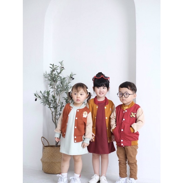 JAKET BOMBER ANAK / JAKET BOMBER COUPLE ANAK / VARISTY JAKET