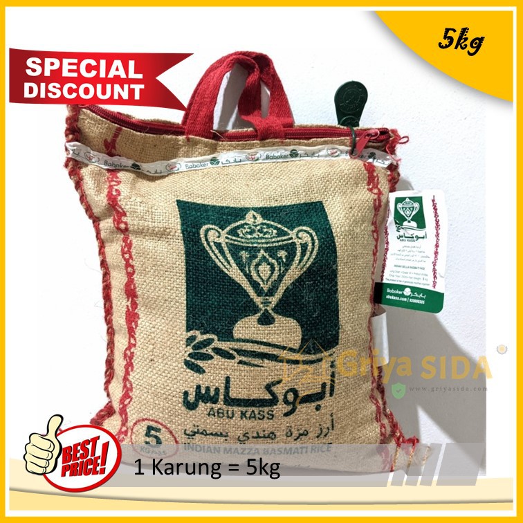 Beras basmati abukass 5kg Asli abu kass basmati harga grosir