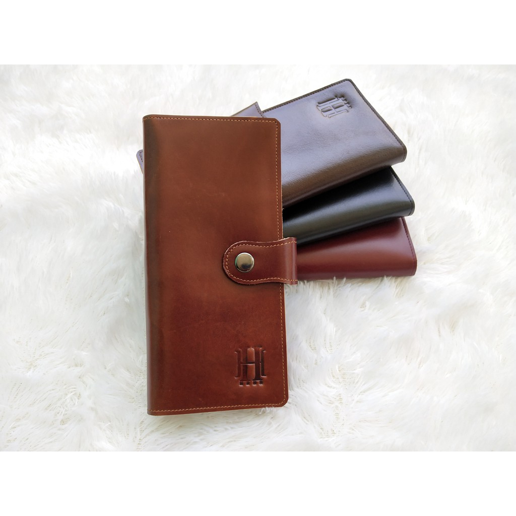 Dompet Panjang Lipat Kulit Asli Pria Wanita - Leather Wallet Logma
