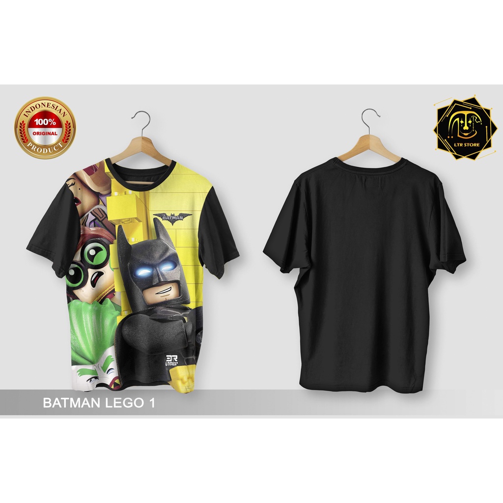 [ BAYAR DI TEMPAT ] BAJU PRINTING GAMBAR BATMAN LEGO 1 -  BAJU DISTRO ORIGINAL GAMBAR SUPERHERO MARV